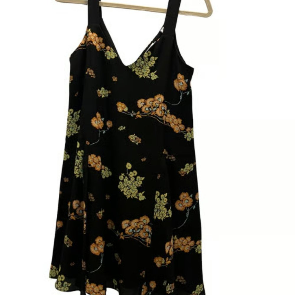 A.L.C. Black Printed Silk Dress